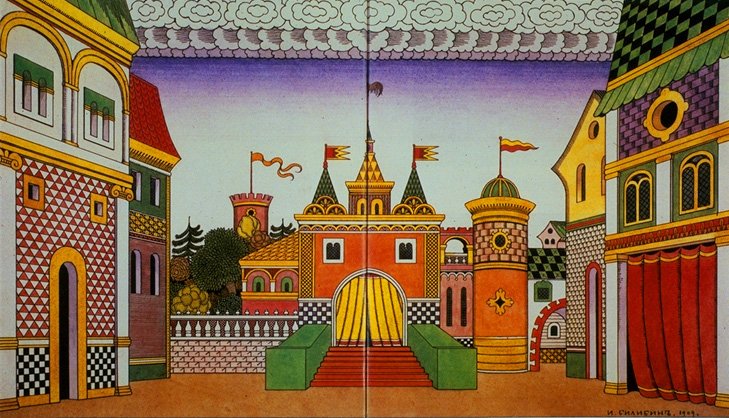 Ivan Bilibin Stage-set for the opera The Golden Cockerel 1909